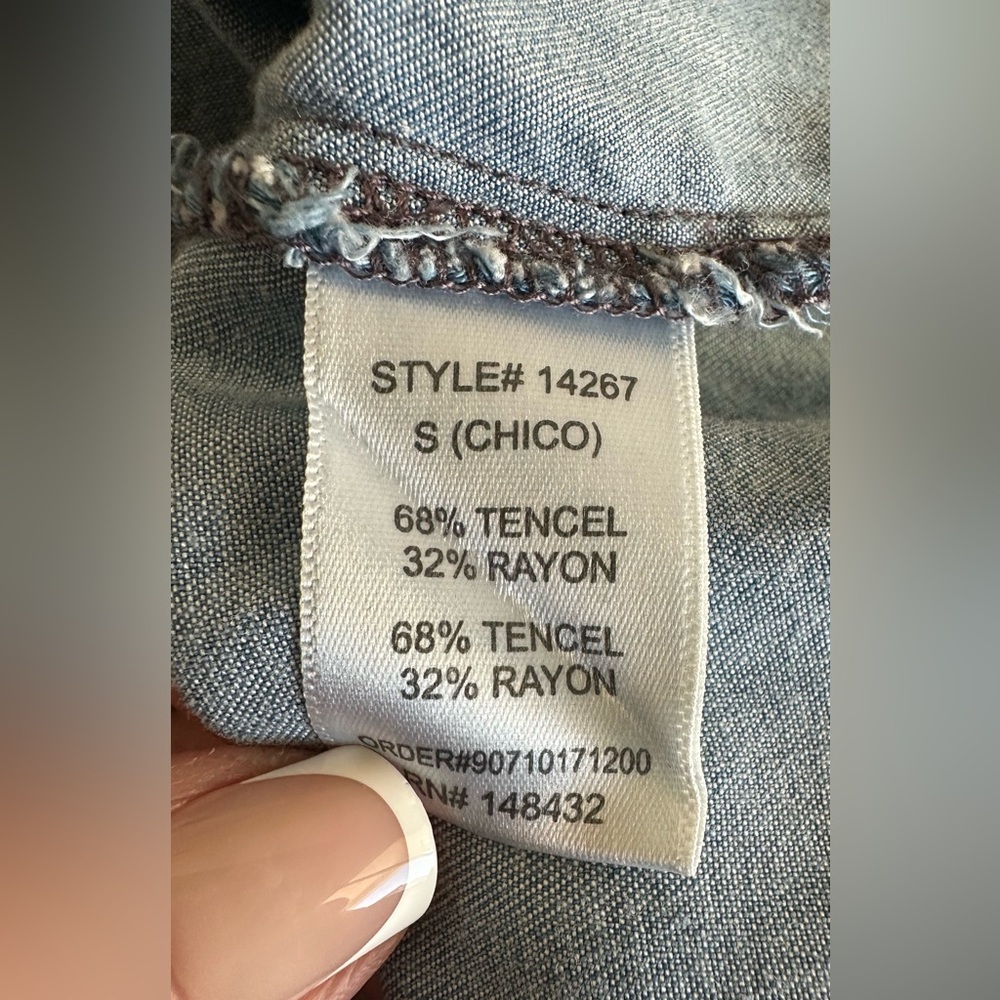 Be Cool Tencel And Rayon Denim Tunic - Picture 9 of 9